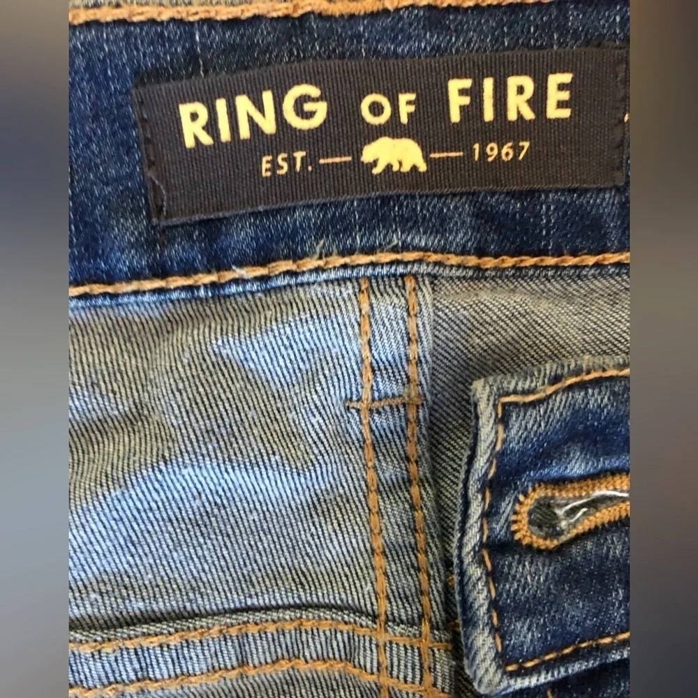 NWT  men's ring of fire slim stretch jeans, 38 x 30